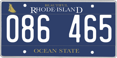 RI license plate 086465