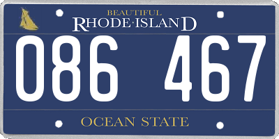 RI license plate 086467