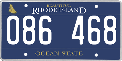 RI license plate 086468