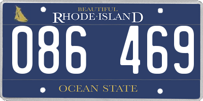 RI license plate 086469