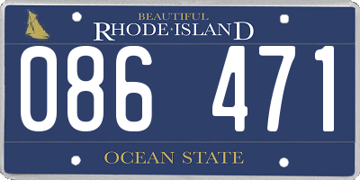 RI license plate 086471