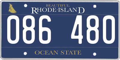 RI license plate 086480