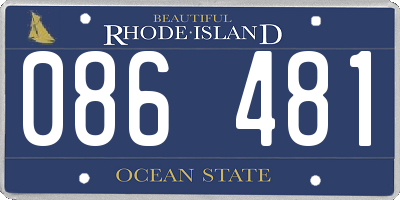 RI license plate 086481