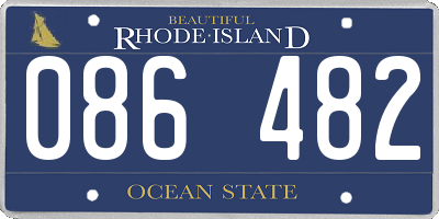 RI license plate 086482