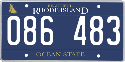 RI license plate 086483