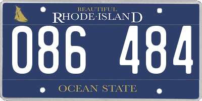 RI license plate 086484