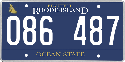 RI license plate 086487