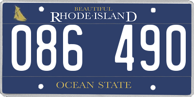RI license plate 086490