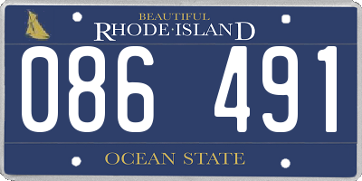 RI license plate 086491