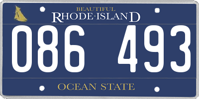 RI license plate 086493