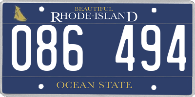 RI license plate 086494