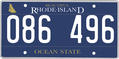 RI license plate 086496