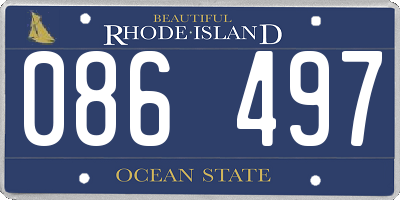 RI license plate 086497