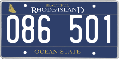 RI license plate 086501