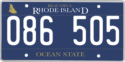 RI license plate 086505