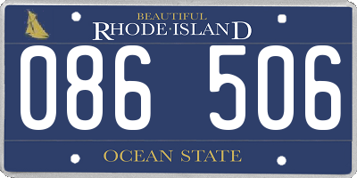 RI license plate 086506
