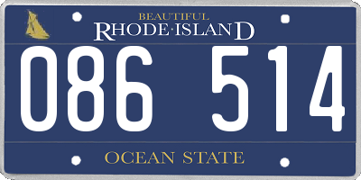 RI license plate 086514