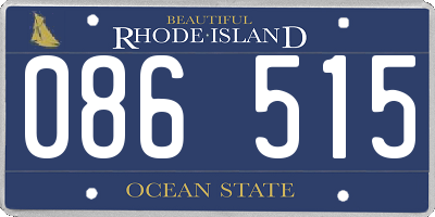 RI license plate 086515