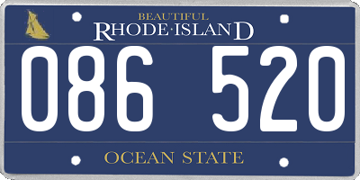 RI license plate 086520