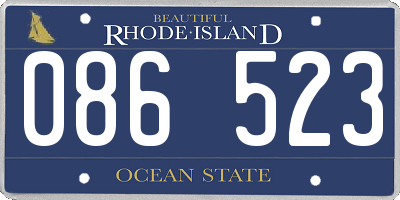 RI license plate 086523