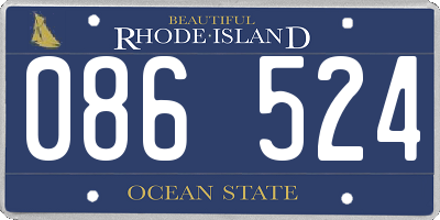 RI license plate 086524