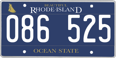 RI license plate 086525