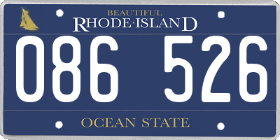 RI license plate 086526