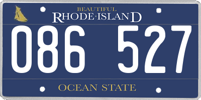 RI license plate 086527