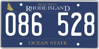 RI license plate 086528
