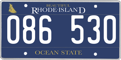 RI license plate 086530