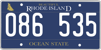 RI license plate 086535