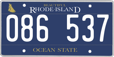 RI license plate 086537