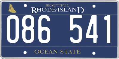 RI license plate 086541