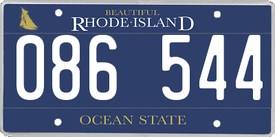 RI license plate 086544