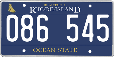 RI license plate 086545