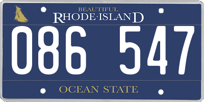 RI license plate 086547