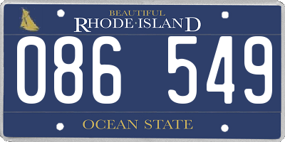 RI license plate 086549