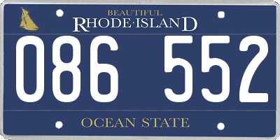 RI license plate 086552