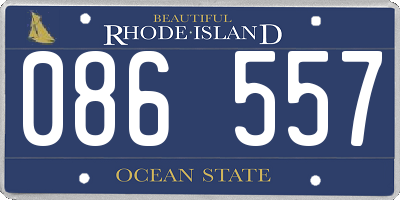 RI license plate 086557