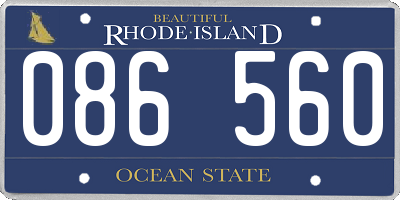 RI license plate 086560