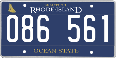 RI license plate 086561