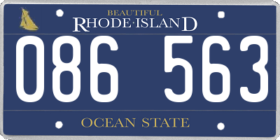 RI license plate 086563