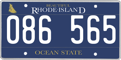 RI license plate 086565