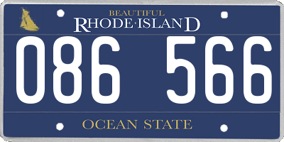 RI license plate 086566