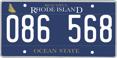 RI license plate 086568