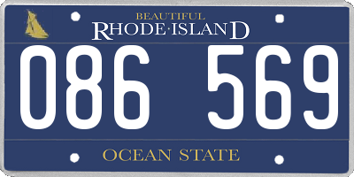 RI license plate 086569
