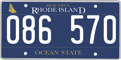 RI license plate 086570