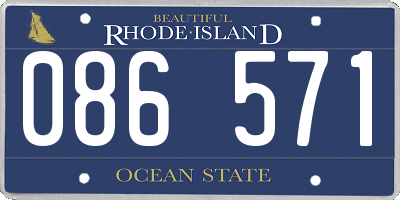 RI license plate 086571