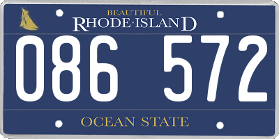 RI license plate 086572