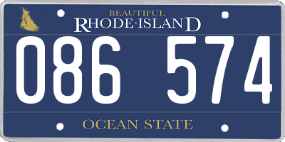 RI license plate 086574